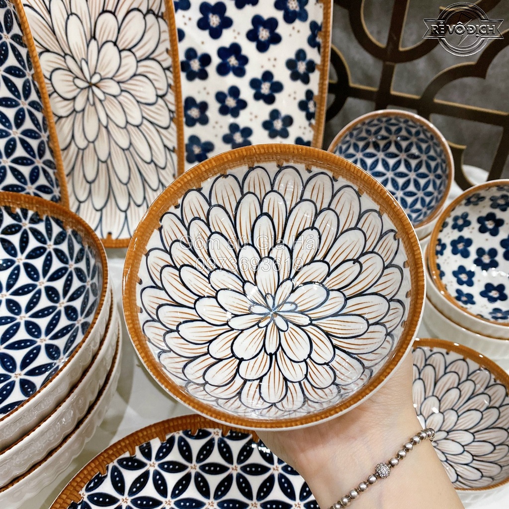Bát Đĩa Decor, Chén Dĩa dễ thương, Bát ăn cơm Sét Mây Nhật 10 món siêu đẹp Gia Hải H1
