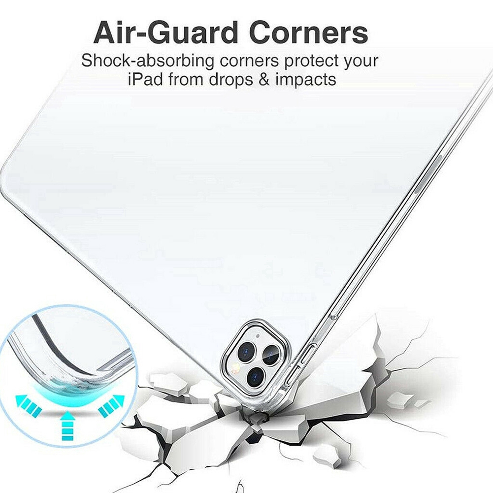 Ốp máy tính bảng TPU mềm trong suốt có ngăn đựng bút thích hợp cho Apple IPad Pro 11 Inch 2020