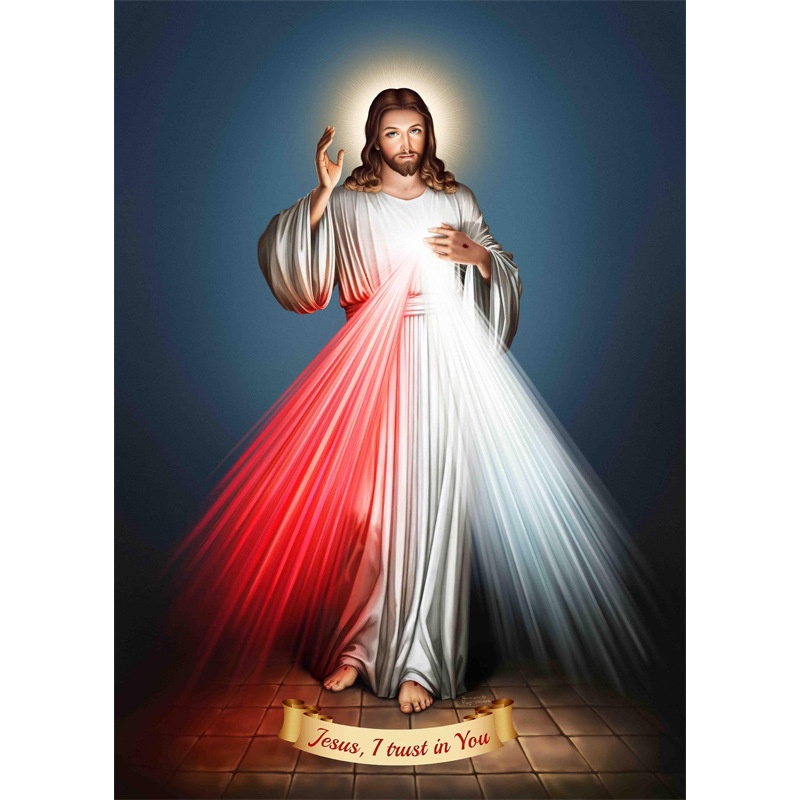 Bộ Tranh Đính Đá Tự Làm Hình Chúa jesus i trust you