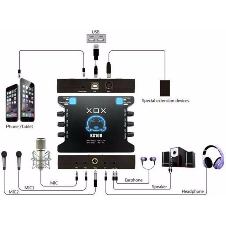 Trọn bộ thu âm Sound card XOX K10 + Micro BM 800 + Đầy đủ phụ kiện