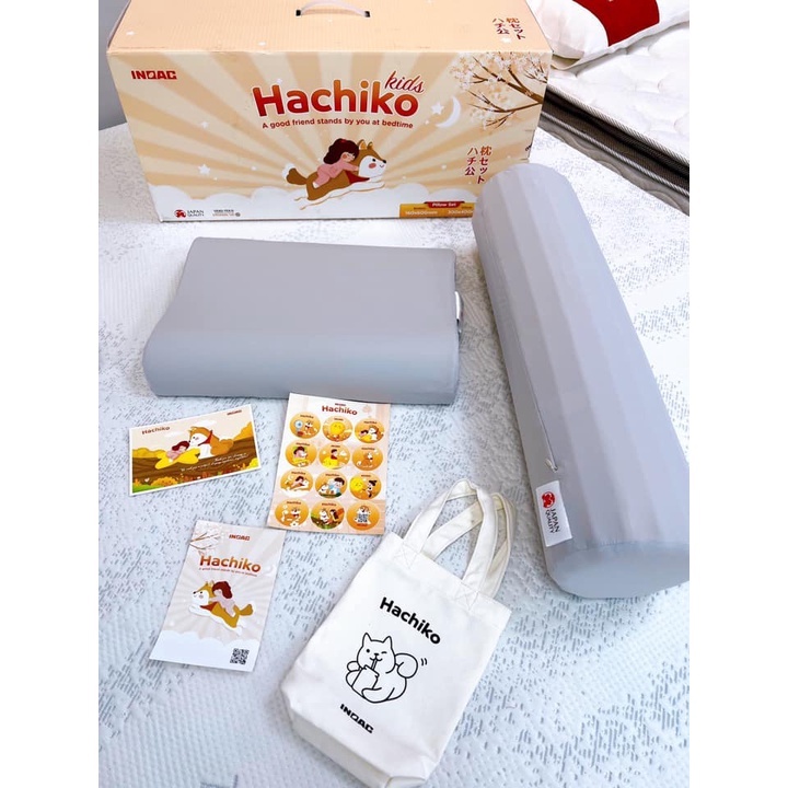 Bộ gối ngủ cho bé Aeroflow Hachiko Kids định hình tư thế ngủ phù hợp phân phối độc quyền chính hãng bởi Vua Nệm