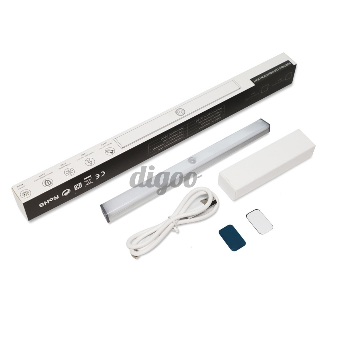 36 LED USB Charge Under Closet Light PIR Motion Sensor Cupboard Night Lamp Strip
