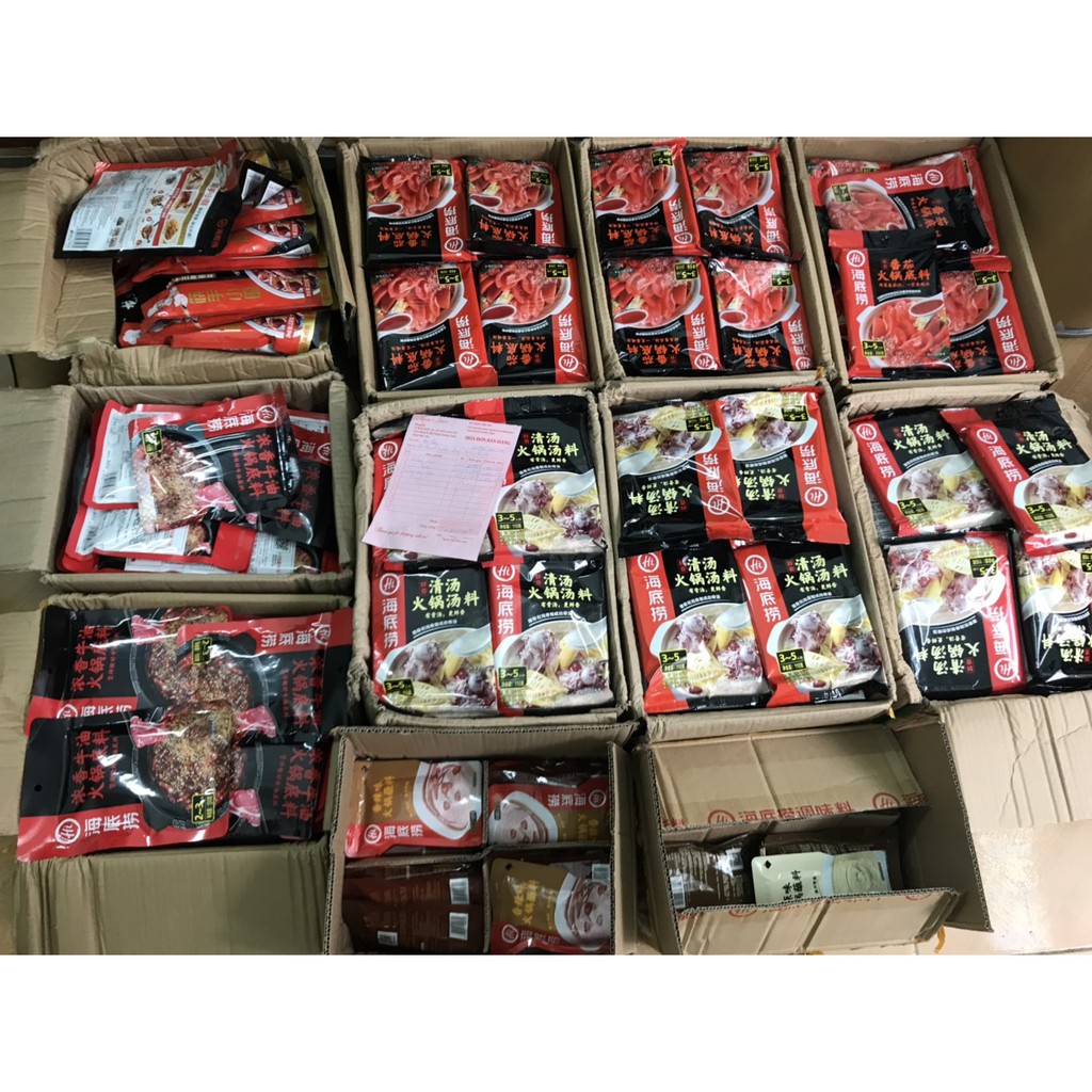Thùng 40 gói lẩu Haidilao vị Bò Cay Tê