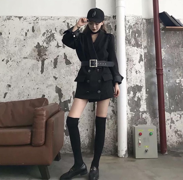 Áo khoác vest kèm belt phong cách ulzzang ( hình thật ở cuối) | BigBuy360 - bigbuy360.vn