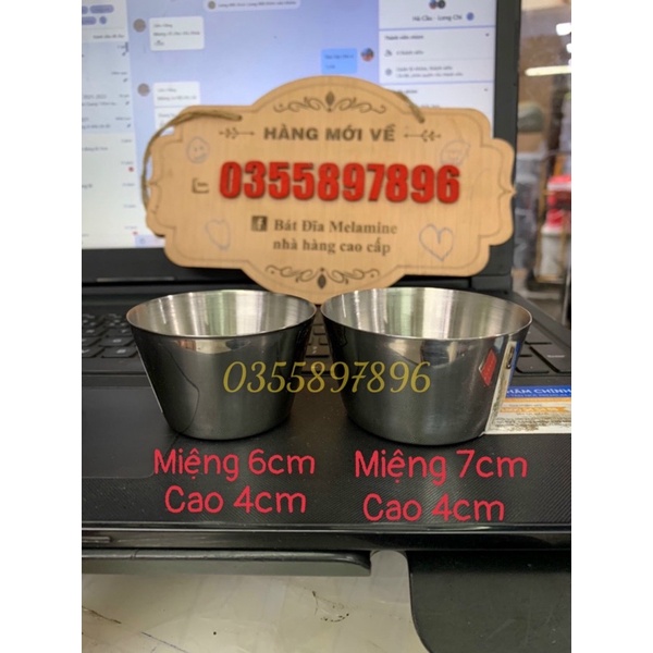 Cốc inox phô mai
