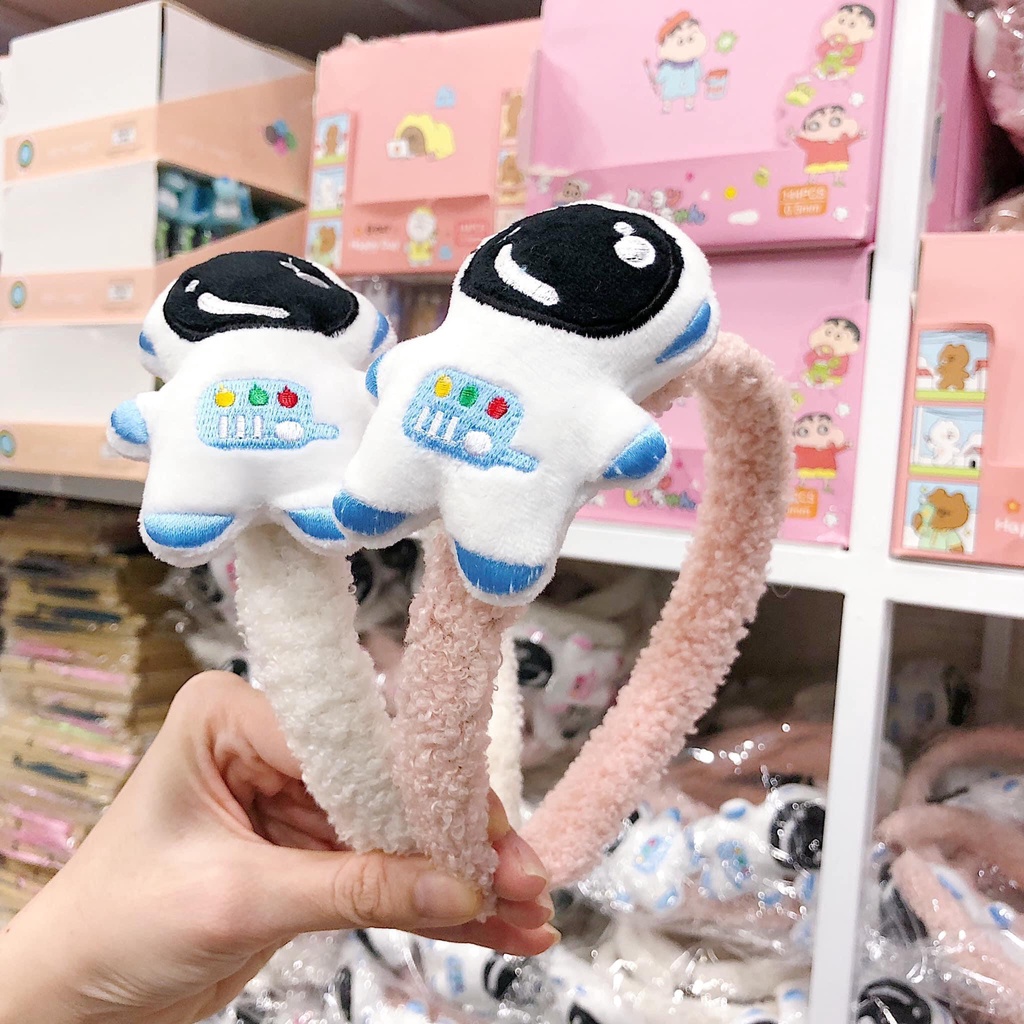Cài tóc cho bé hình phi hành gia vũ trụ hồng cute