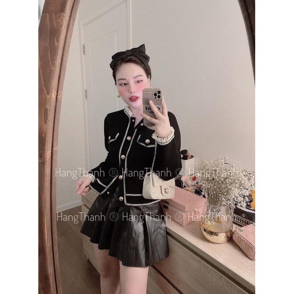 Áo Khoác Nhung Viền Thừng Sang Chảnh Có Ảnh Thật Kèm Video