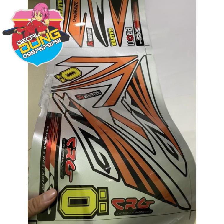 Tem xe Winner GTR cam đen chất liệu Candy cao cấp