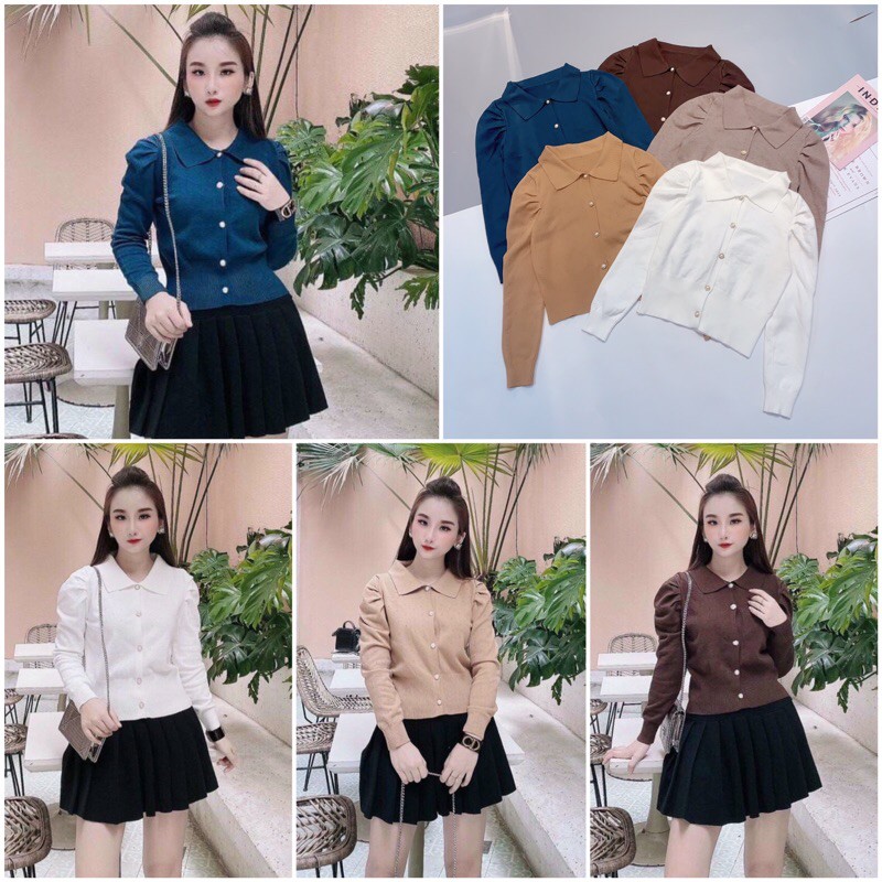 bán sỉ áo len cadigan cúc dọc thân