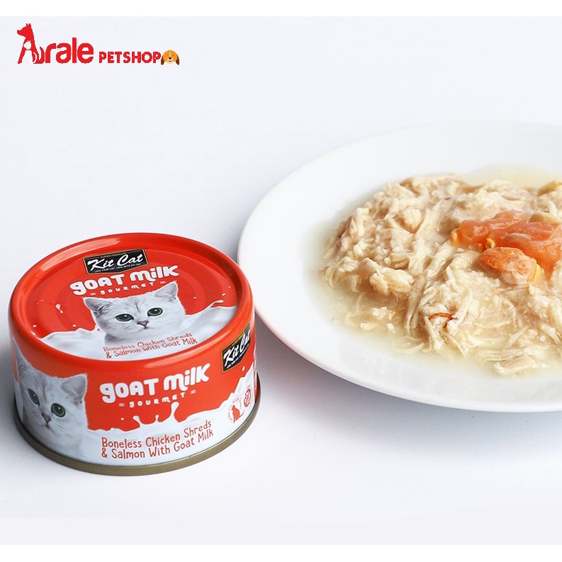 [ Đủ 12 vị ] Pate mèo sữa dê KitCat lon 70g thơm ngon bổ dưỡng