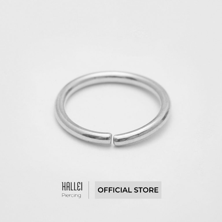 Khuyên Mũi Vòng Màu Bạc Basic Thép Y Tế Không Gỉ HD003 (HALLEI | Official Store)