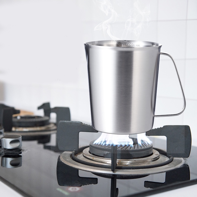 Ca INOX 304 Đa Năng Nấu Sáp Nến, Đựng Đá, Rót Sữa, Pha Cafe - Dụng Cụ Làm Nến Thơm Handmade