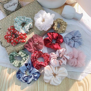 Scrunchies dây cột tóc hoa cúc