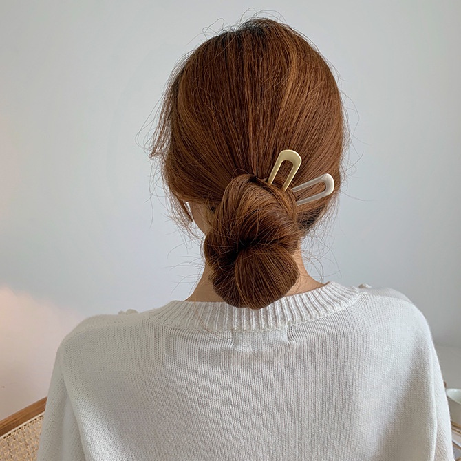 Kẹp Tóc Kim Loại Hình Chữ u Tạo Kiểu Tóc Dễ Phối