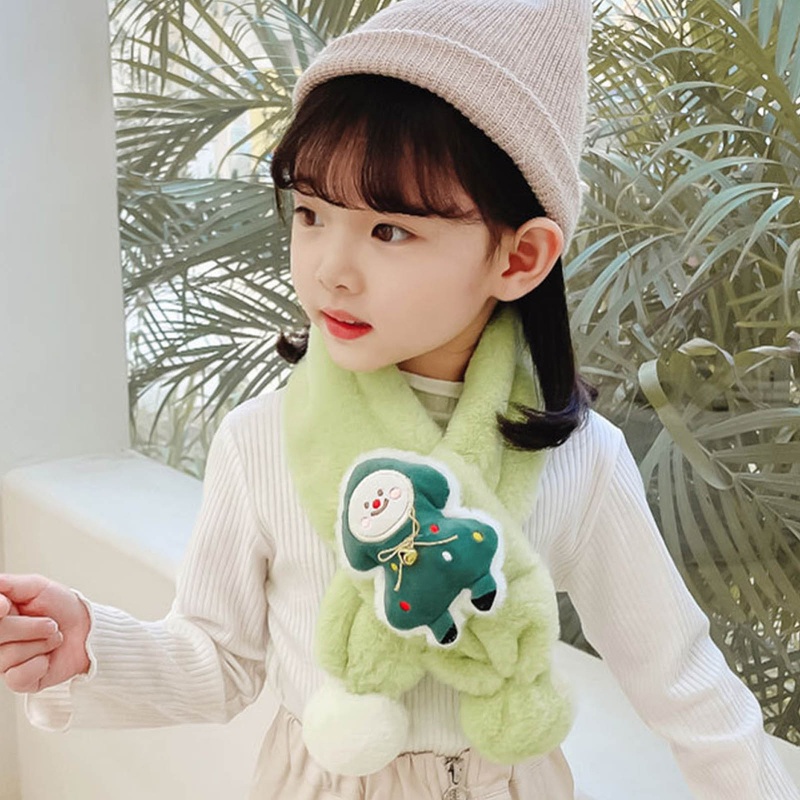 Khăn Choàng Cổ Bằng Vải Bông Dày Dặn Giữ Ấm Mùa Thu Cho Bé