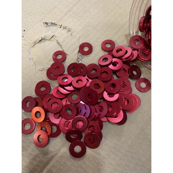 Lông đền nhôm đỏ lốc máy áo 6li 8li 10li 12li 14li