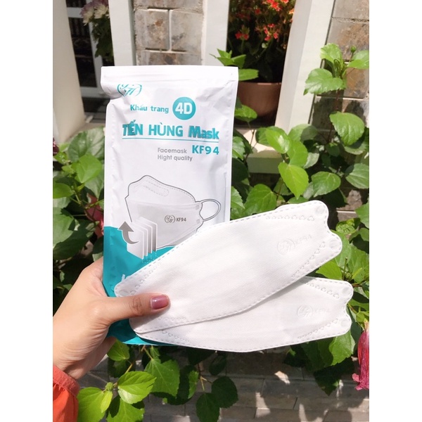 4 LỚP CÓ GIẤY KHÁNG KHUẨN - 1 bịch 10 cái Khẩu trang KF94 kiểu Hàn Quốc hiệu Tiến Hùng chống Bụi Mịn Và Kháng Khuẩn
