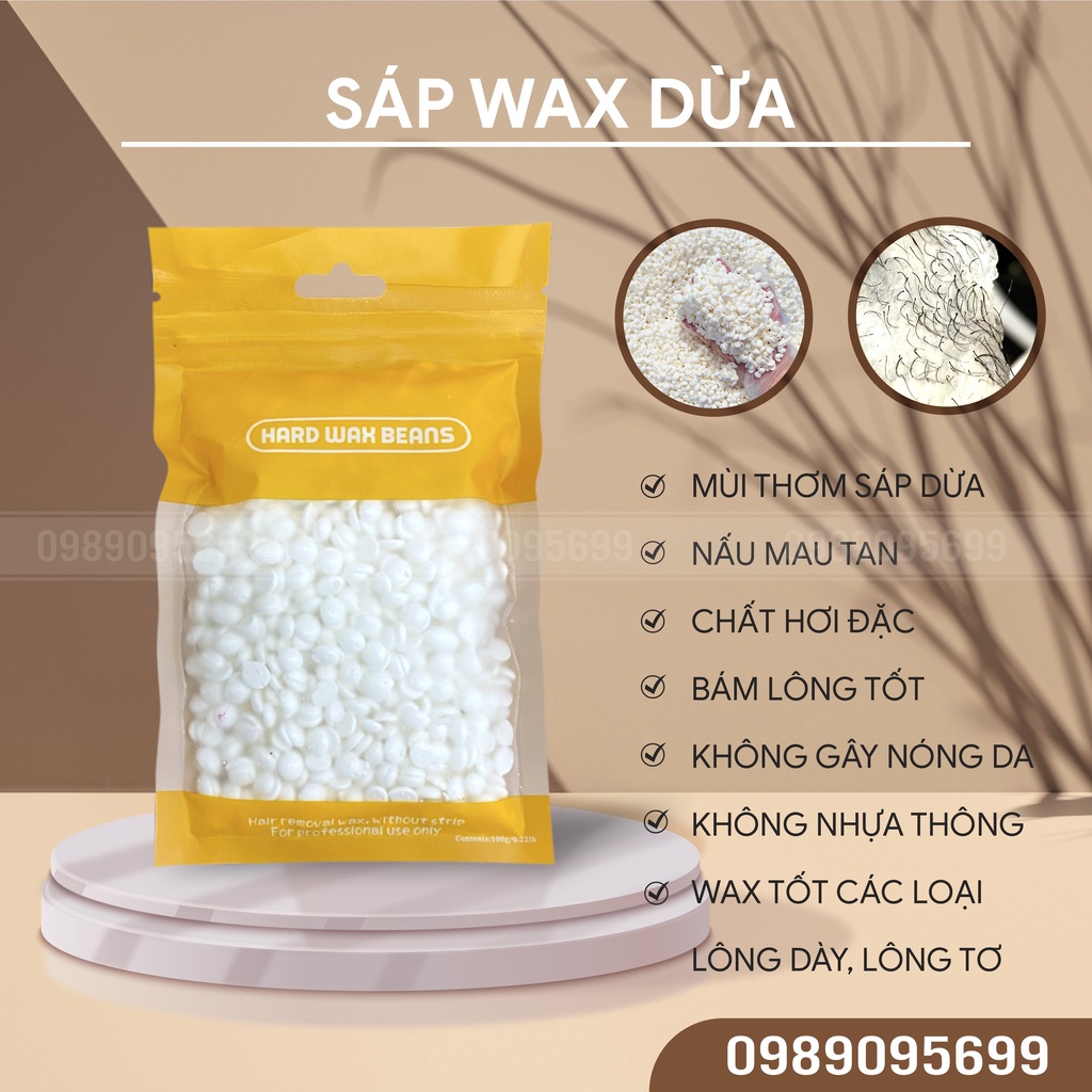 Sáp wax lông nóng dạng hạt đậu Bám Lông( Mùi Thơm)