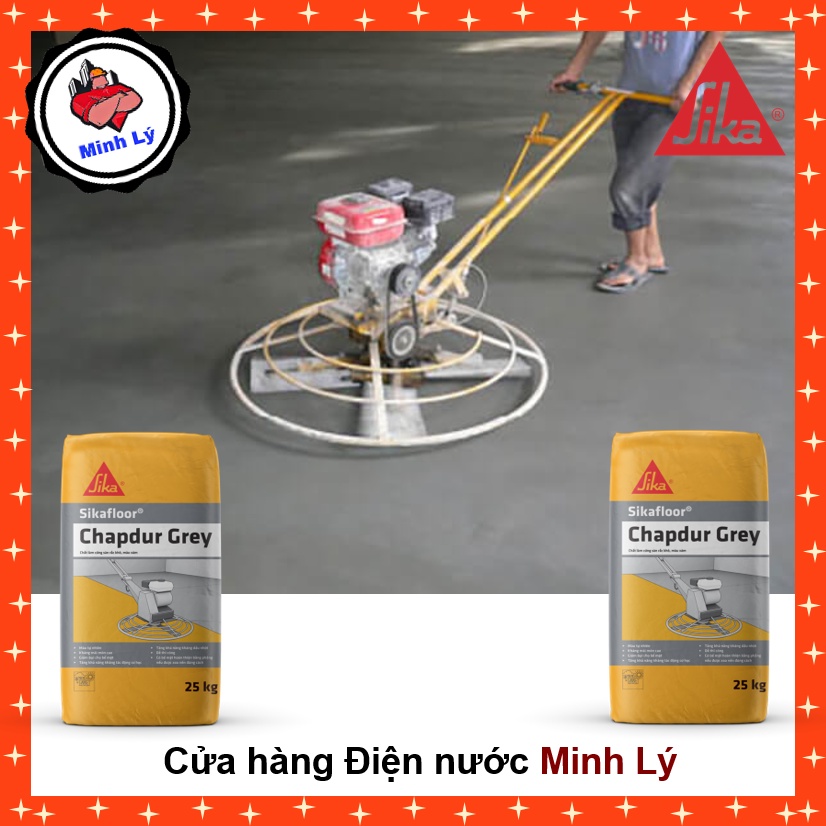 Bao 25kg Sika Bột Rắc Khô Tăng Cứng Bề Mặt Bê Tông Sikafloor Chapdur Grey