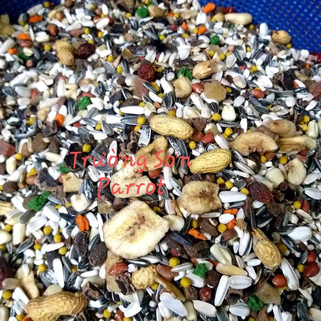 Hạt trộn hoàn chỉnh AFRICAN PARROTS gói nguyên 2KG của MANITOBA chuyên dùng cho tất cả dòng vẹt xám Châu Phi