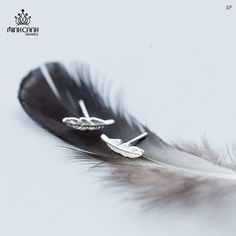 Bông Tai Bạc Lông Vũ - Minh Canh Jewelry