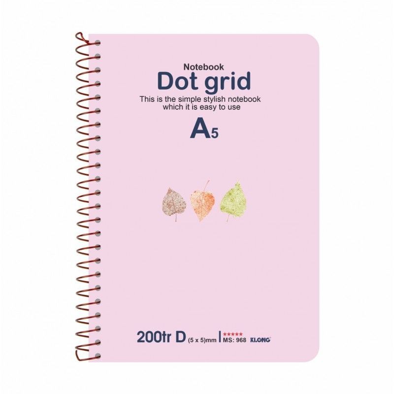 Sổ lò xo đơn Klong ruột Dot grid 968