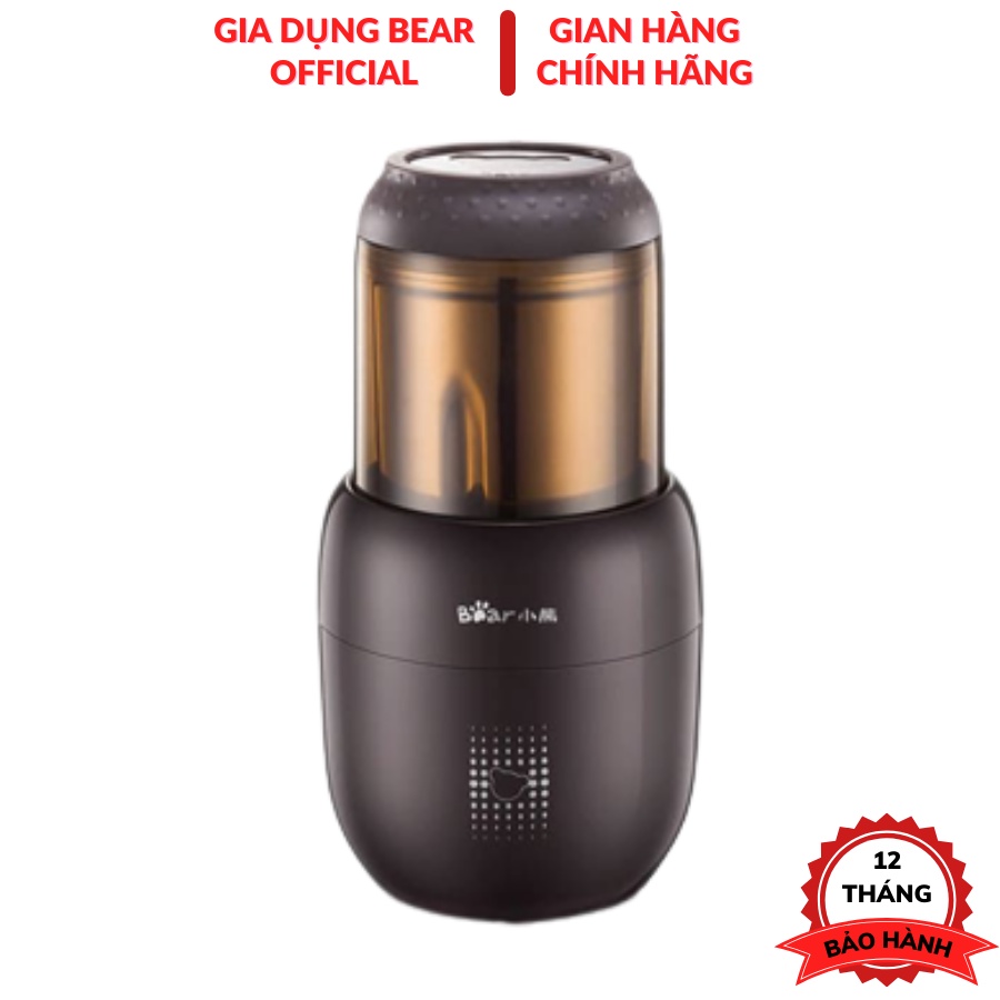 Máy Xay Bột Gạo - Hạt Cà Phê - Tiêu - Ngũ Cốc Đa Năng Mini Dùng Cho Gia Đình_Chính Hãng Bear FSJ-A03D1S, BH 12 tháng