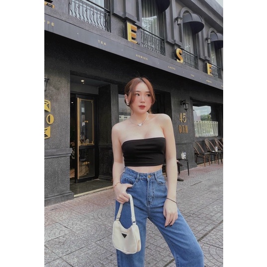 QUẦN JEANS ỐNG RỘNG LƯNG CAO