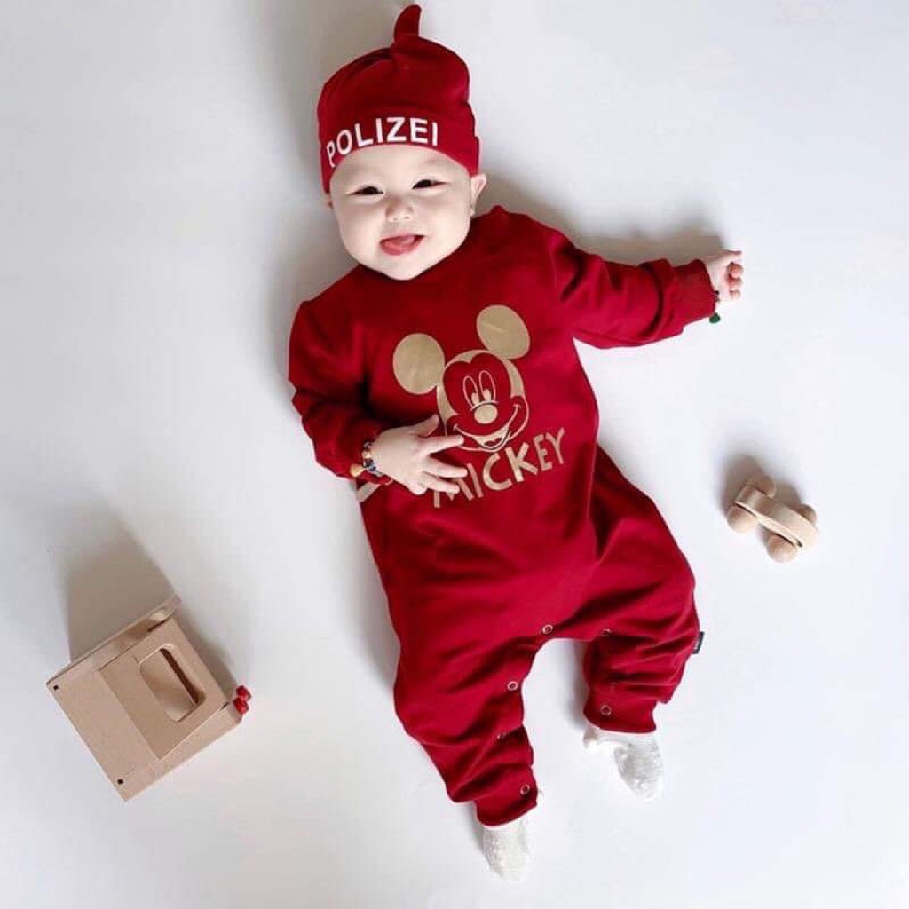 Body Tết Vải Cotton Nỉ Cho Bé Trai Bé Gái