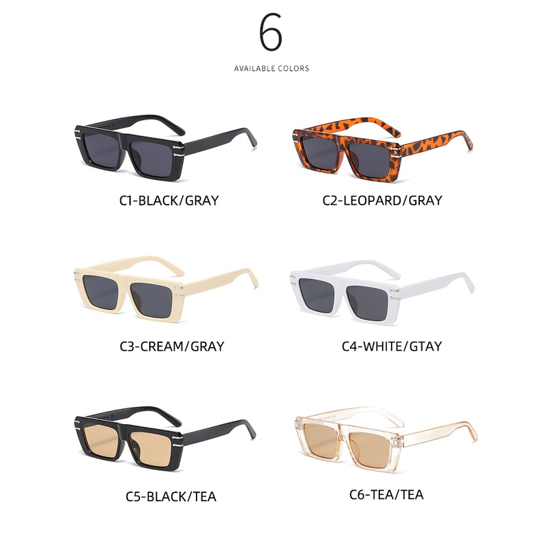 Kính Mát Gọng Vuông Phong Cách Retro Thời Trang 2022