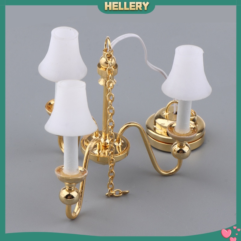 Mô Hình Đèn Trần 3-Arm Mini Tỉ Lệ 1: 12 Trang Trí Nhà Búp Bê