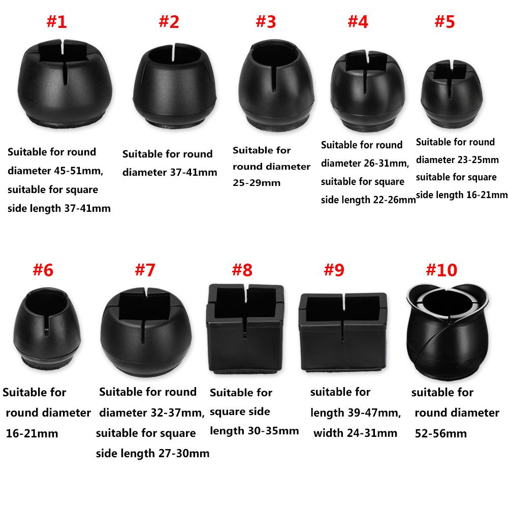 YOLA Bộ 4 Miếng Đệm Chân Ghế Bằng Silicone