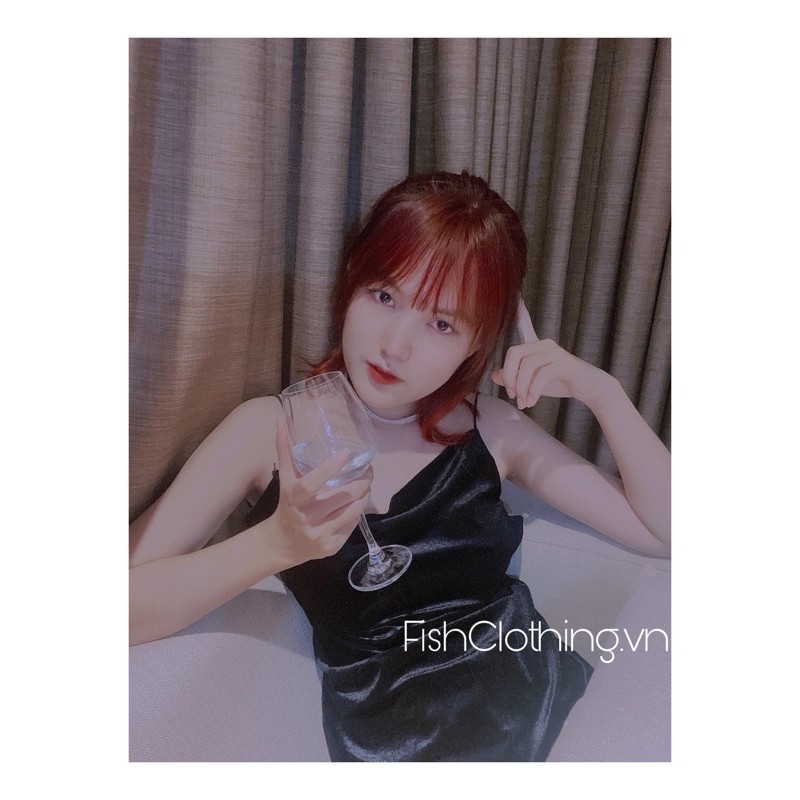 SẴN🖤Đầm dự tiệc 2 dây nhung cao cấp xẻ đùi cổ đổ sexy/Váy maxi ulzzang suông quyến rũ kiểu body dài big size