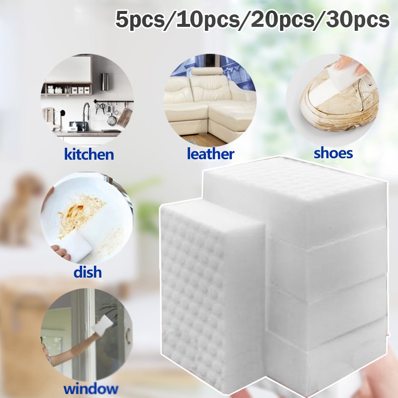 Mút xốp nén màu trắng kích thước 10*6*2cm đa năng làm sạch an toàn và không ô nhiễm