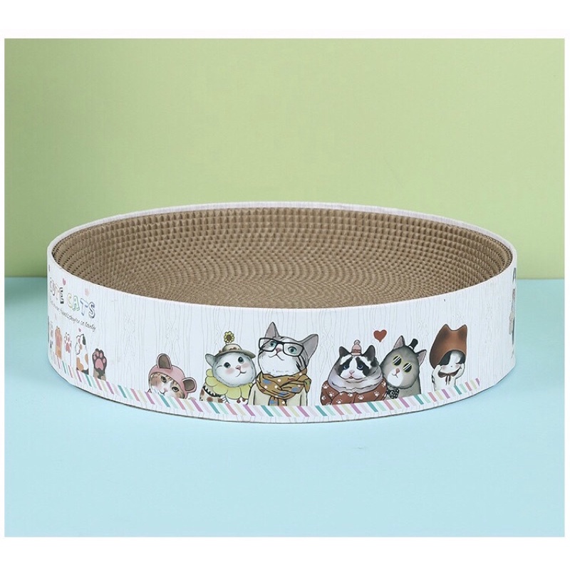 Bàn cào móng hình tròn - Ổ nằm cho mèo + catnip 41x10cm