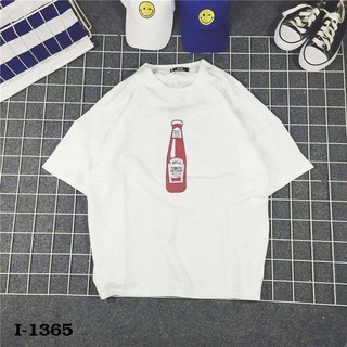 Áo Thun Nam Nữ Tay Lỡ Unisex Phông Trơn Oversize Form Rộng Basic Tee Hình chai tương cà