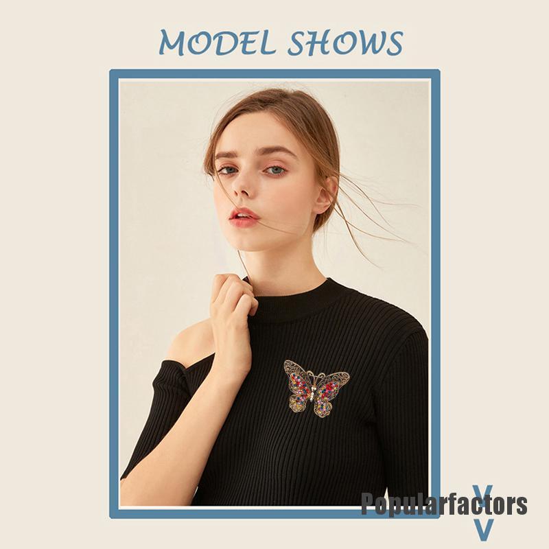 Ghim Cài Áo Hình Bướm Đính Đá Thời Trang