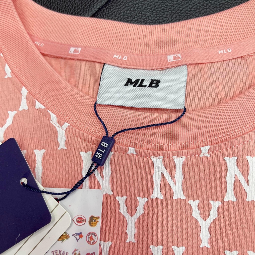Áo Thun MLB Monogram All Over Over Fit Short Sleeve Pink