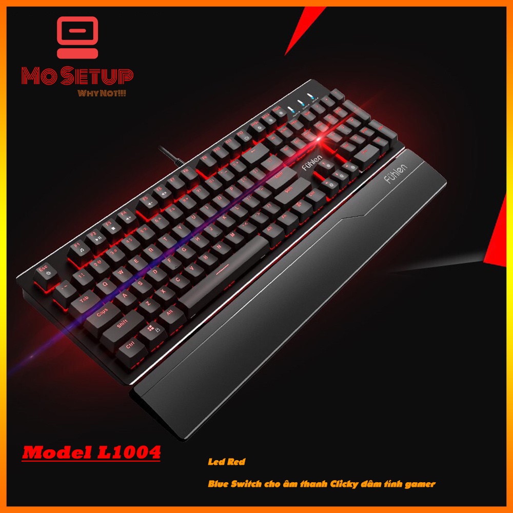 Bàn phím Gaming cơ chính hãng Fuhlen L1(Fuhler D) - Layput 104 Phím - Chống thấm nước