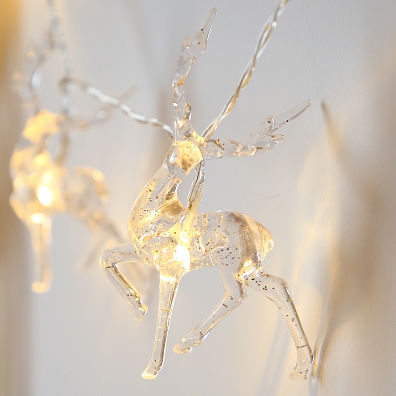Đèn Led Dây Đom Đóm Tuần Lộc Trang Trí Noel, Giáng Sinh. Đèn Fairy Light Treo Cây Thông