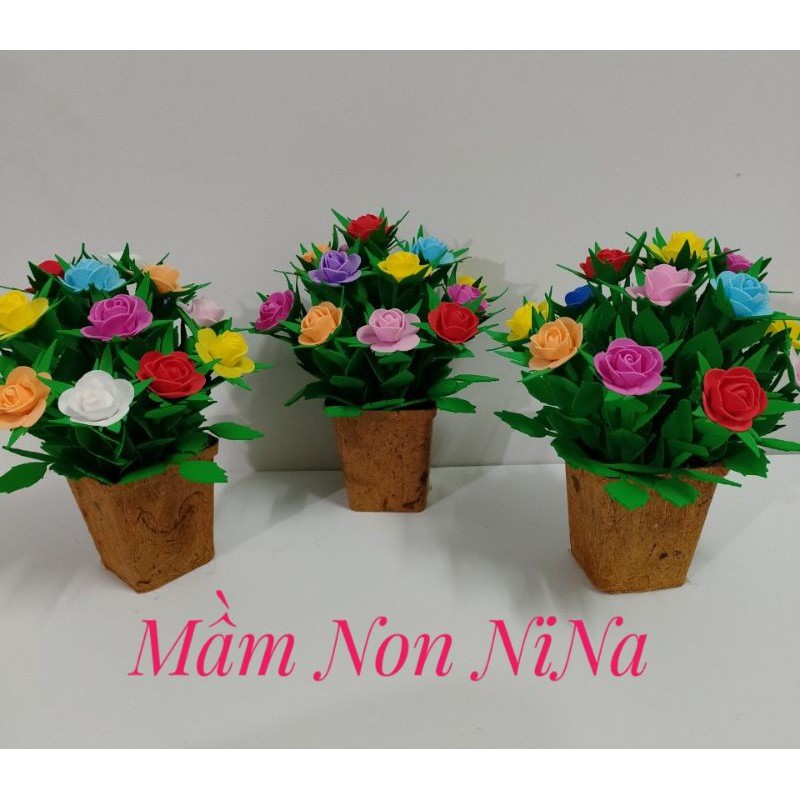 Chậu hoa hồng 15 bông