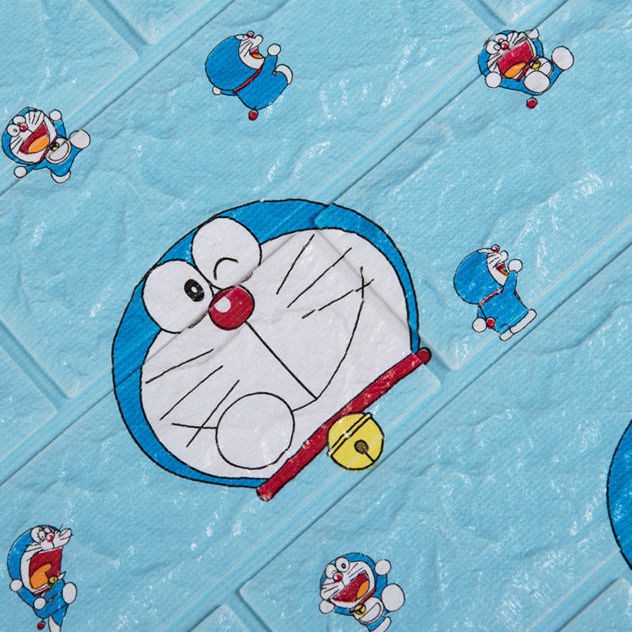 Hoạt Hình Giấy Dán Tường Tự Dính Chống Thấm Nước Chống Ẩm Chống Va Chạm Trang Trí Phòng Bé Gái Doraemon