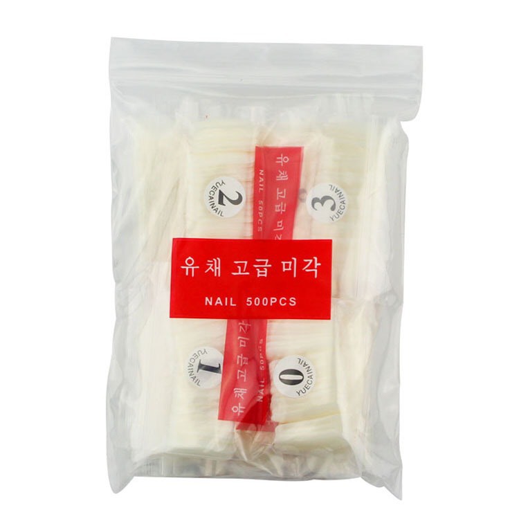 Móng Úp - Móng Nối Hàn Quốc dáng Vuông ( Gói 500 Móng Đủ Size )