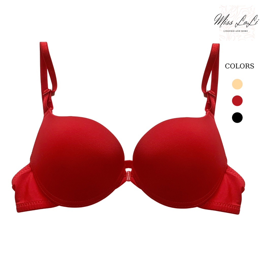 Áo Lót Nữ Cài Trước Quai Lưng Dây Mỏng, Áo Bra Mút Vừa Mẫu Trơn Cotton Dễ Mặc Phù Hợp Nhiều Dáng Ngực, Để Mặc Đồ Hở Lưng