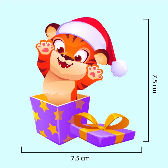 Hình Dán Noel 2021 Mã 03 - Sticker Dán Mũ Bảo Hiểm Azsticker Cắt Sẵn Từng Hình Chất Liệu Chống Nước