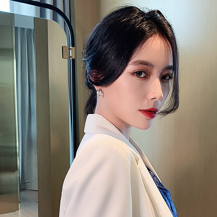 Bông Tai Đính Đá Zircon Sang Trọng Cho Nữ / Khuyên tai