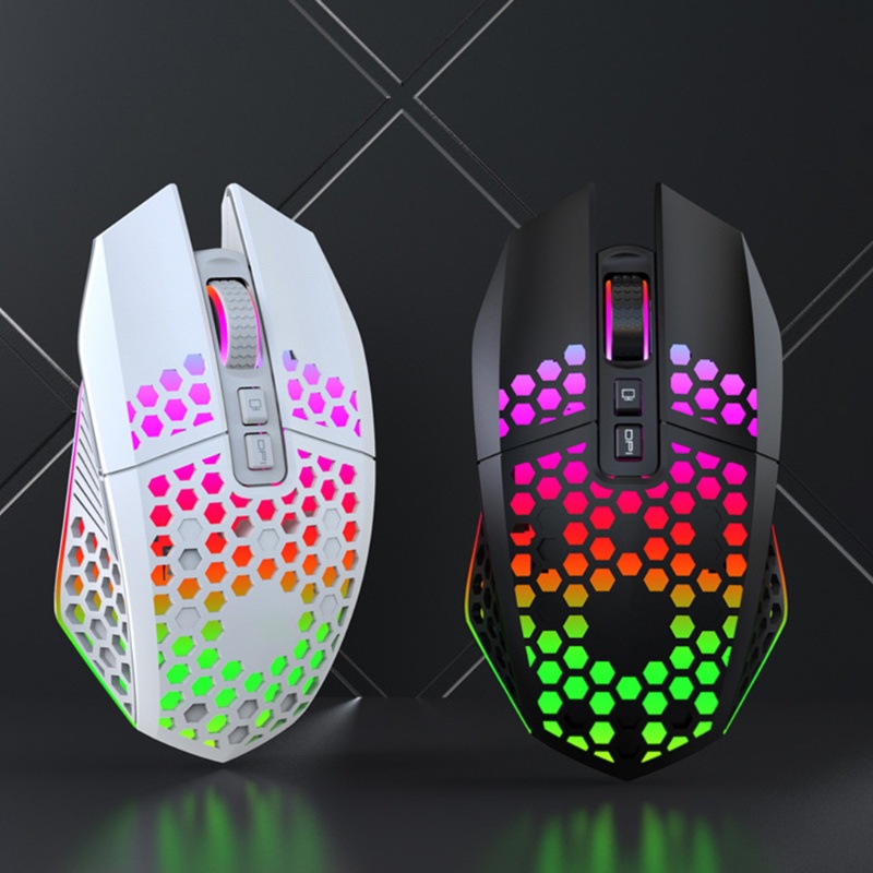 Chuột không dây 2.4G Có Đèn Nền RGB 8 Nút Bấm Chuyên Dụng Chơi Game
