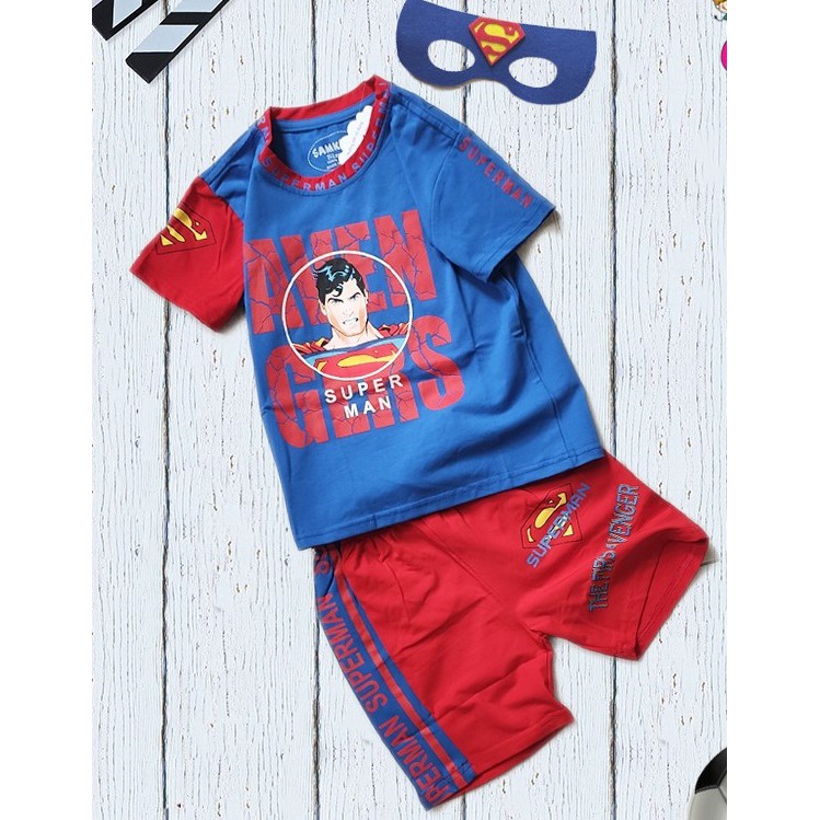 ĐỒ BỘ CHO BÉ TRAI CAYABE TAY NGẮN, QUẦN NGẮN SIÊU ANH HÙNG AVENGERS-SUPERMAN (QUẦN ÁO TRẺ EM)