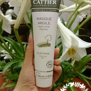 Mặt nạ mask đất sét Cattier xanh - hồng 100ml