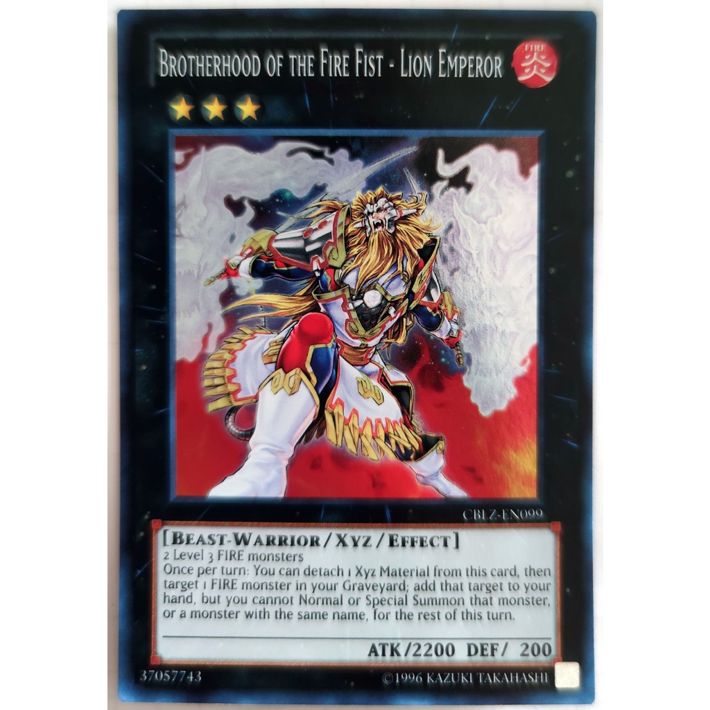 [Thẻ Yugioh] Brotherhood of the Fire Fist - Lion Emperor |EN| Super Rare